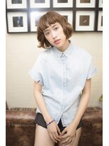 エリア(area) 【area本店 西大島】ベージュカラー 無造作 カール 大人ボブ☆