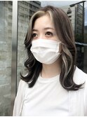 【GALLARIA長谷川美妃】韓国風フェイスフレーミング大人ベージュ