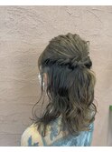 ハーフアップアレンジ