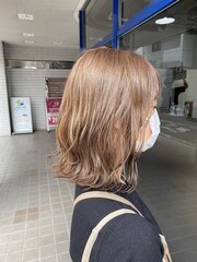 20代30代40代_くびれヘア_ロブ_ベージュ【横浜】ryota_hair