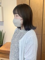 エニエンメイクス 立川(ENIEN MAKE'S)&nbsp;ぱつっとボブ/外はね/艶髪/暗髪/オリーブ/Aujua1-17