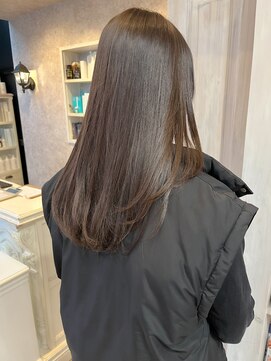 キャアリー(Caary) 福山人気caaryロングヘア顔まわりレイヤーナチュラルストレート