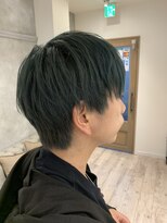 ラボヌールヘアー 宇都宮店(La Bonheur hair) くすみグリーン【宇都宮駅/レイヤーカット】