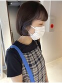 【三ツ井純】前下がりボブ インナーカラー ラベンダーカラー
