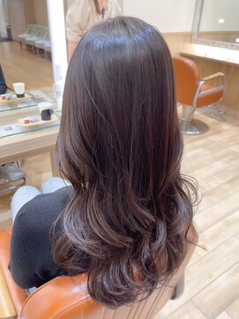 オリーブスバイネオリーブ(Olive's by neolive) ボブルフ_ネビージュ_小顔_ワンレン_黒髪_白髪ぼかし_前髪