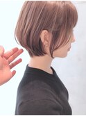 say.田代ショートボブタッセルカット丸顔レイヤーカット