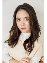 エクファ ヘア オリジン(ex-fa hair origin)&nbsp;黒髪カタロググレーベージュレイヤーロングアッシュカラー