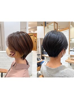 カービングカット・ステップカットで柔らかな動きを演出し質感や毛量を調整♪自宅でも再現性の高いstyleに*