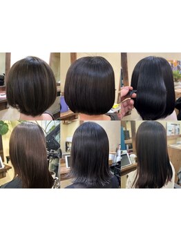 【美髪矯正+カット+トリートメント\22000】まっすぐ過ぎない自然なストレートヘアで憧れのサラツヤ髪へ。