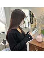 チャプター 問屋町(chapter)&nbsp;ケアブリーチラベンダーベージュ顔まわりレイヤーカット韓国ヘア