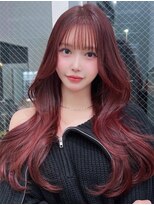 ユニ 原宿(uni)&nbsp;#61/韓国/韓国風/レイヤーカット/後れ毛/くびれヘア/前髪/原宿