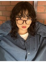 ノラギンザユー(NORA GINZA/U)&nbsp;ミディアムヘアクルクルバーマくせ毛パーマボブヘア