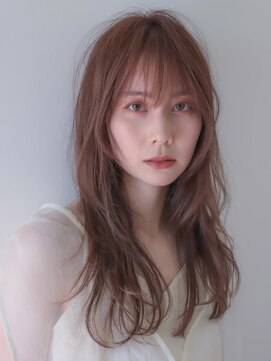 ポイントファイブバイソレイユ 豊橋駅前大通店(.5 by SOLEIL) ロング顔まわりレイヤーオレンジベージュ