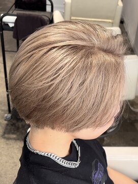 オーシャントーキョー 渋谷(OCEAN TOKYO) ミルクティーベージュブロンドヘアグレージュハイトーンカラー