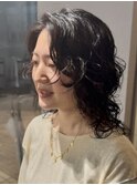 ロングレイヤー　ミディアムパーマ
