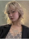 ひし形レイヤーボブハッシュ/顔周り/オリーブベージュ/0725