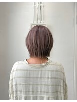 ミュー(Mu)&nbsp;モーヴベージュ　ミニボブ　ブリーチ　ダブルカラー