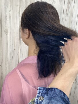 アンダーバーホワイト 南海難波店(_WHITE) インナーカラー☆ブルージュ