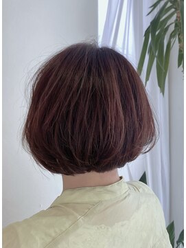 フレア 心 武庫之荘(flare) ふんわり前下がりボブ＊パープルブラウン