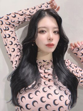 ユー(juu.) 【juu.】deep navy×韓国くびれロング