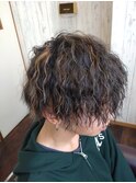 ツイストスパイラルパーマ×ハイライト