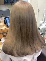 ロア 福岡天神本店(LORE)&nbsp;ダブルカラーミルクティーピンクベージュカラーハイトーンカラー