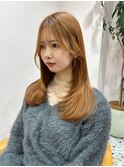 韓国ヘア/顔まわりレイヤーカット/前髪あり/顔まわりカット