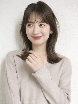 ガーデン オオタカノモリ(garden otakanomori) 簡単スタイリング大人可愛いくびれミディアムレイヤー×前髪あり