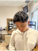 メンズカットパーマ眉カット ビジネスシーンでも映えるスタイル