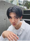 艶センターパートニュアンスパーマダークアッシュ韓国マッシュ