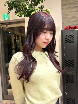 ヲタク(wotaku.) ラベンダーカラーピンクラベンダー暖色カラー透明感カラー前髪