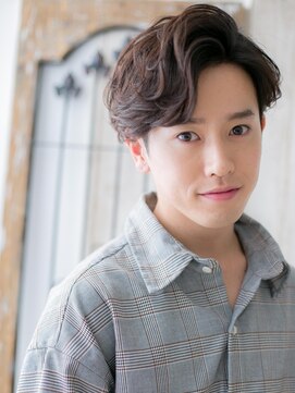 モッズヘア メン 仙台愛子駅前店(mod's hair men) 七三分けアースカラー波巻きパーマスマートマッシ仙台愛子