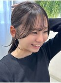 ◎美髪カールピンクブラウンロングセミディ似合わせ前髪