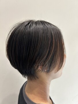 アース 天満橋店(HAIR & MAKE EARTH) 韓国大人ショートボブ小顔カットブリーチなしワンカール20代30代