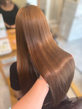 ブレンドバイハピネス(Blend by happiness) ブリーチなしWカラー×ミルクティーベージュ×髪質改善