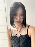 大人かわいい/20代30代/小顔ひし形/ボブ/切りっぱなしボブ