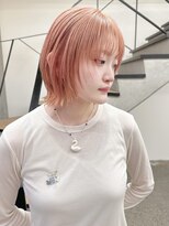 ミリ(mm)&nbsp;レイヤーボブ ケアブリーチ コーラルピンク 韓国 髪質改善 仙台