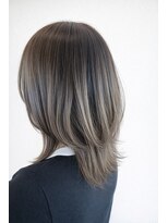 グランミリ(Grand mm)&nbsp;大人ウルフレイヤー☆コントラストハイライト☆グレージュ☆