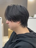 ガーデンタチカワネクスト(garden tachikawa next) 大人男子ナチュラルセンターパートウルフ毛流れカット20代30代