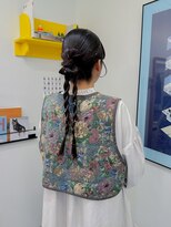 髪と自然&nbsp;ロングヘアのツインアレンジ