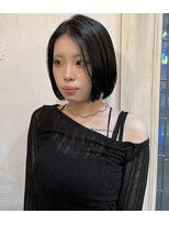 ロゴライフアットガーデン(logo life at garden) 艶感ミニボブ × ダークグレージュ