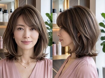 アルボーテルジェ(Art BeAute' ROUGET)の写真/今大人気の【脱白髪染めハイライト】導入◎白髪染めではなく白髪ぼかし(ハイライト)という新しい選択を♪