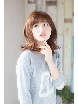 アリエス Aries 上赤江店 30代40代50/レイヤーカット/ことりベージュ/ミディ