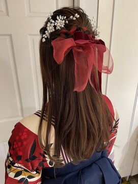 ネオリーブ チッタ 阿佐ヶ谷店(Neolive citta) 卒業式袴着付け☆リボン和テイストハーフアップ