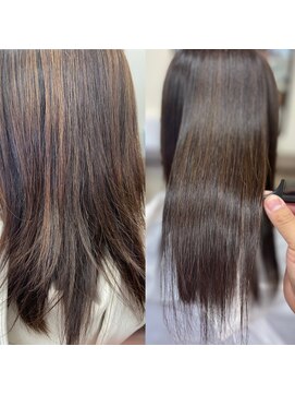 アローズ 玉名店(arose) 50代～大人白髪ぼかしハイライト　オリーブベージュカラー