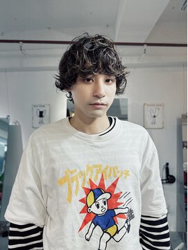 丹 メンズプードルパーマ