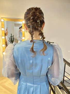 ヌープヘアーアイス(NUUP.hair ici) 大人気!大人美人ポニーテール編みおろし金箔