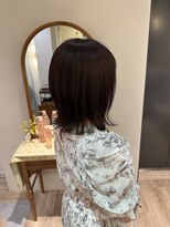 アンド ラ ブランシュ(&.La Blanche)&nbsp;斜めバング/グレージュカラー/デザインカラー/シルキーベージュ