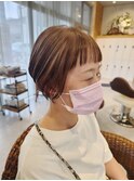 個性派ショートバング×デザインカラー