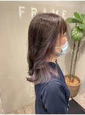 ■インナーカラー×ラベンダー